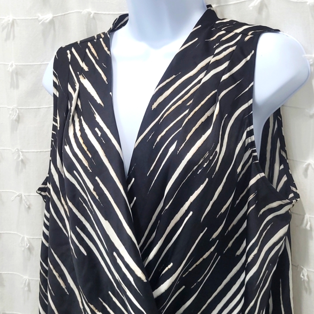 Anne Klein Animal Print Faux Wrap Tank